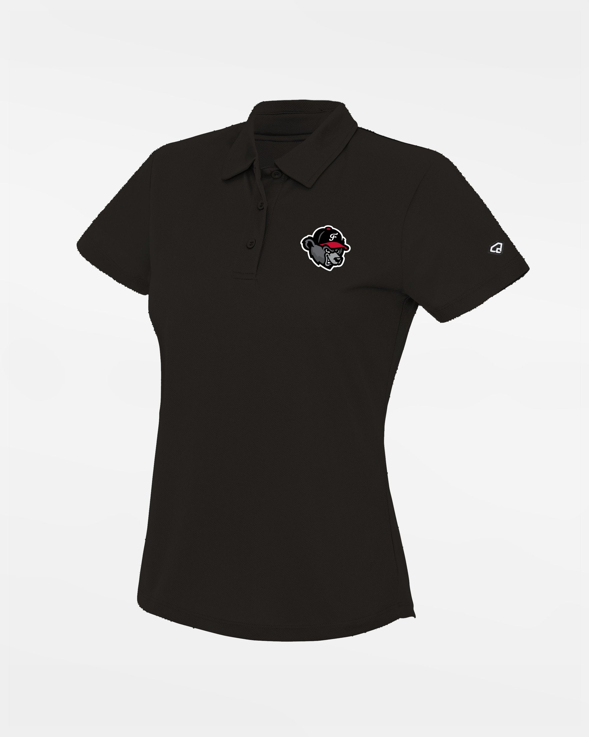 Diamond Pride Ladies Basic Functional Polo-Shirt "Freising Grizzlies", Bear, schwarz-DIAMOND PRIDE
