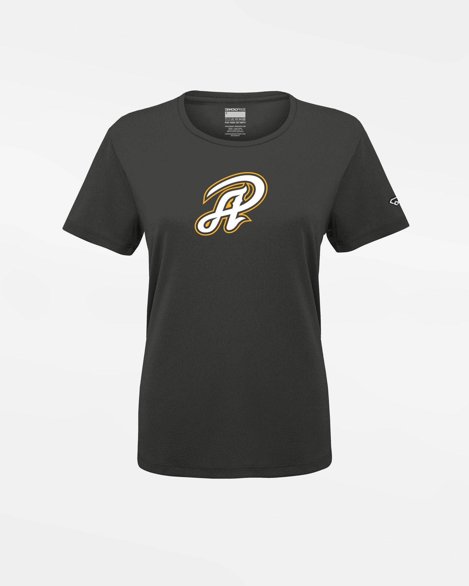 Diamond Pride Ladies Basic Functional T-Shirt "Attnang Athletics", A, dunkelgrau-DIAMOND PRIDE