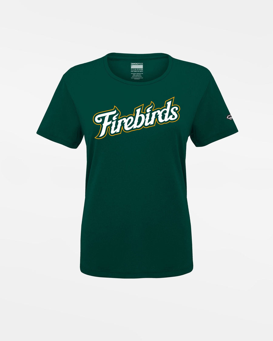 Diamond Pride Ladies Basic Functional T-Shirt "Attnang Athletics", Firebirds, dunkelgrün-DIAMOND PRIDE