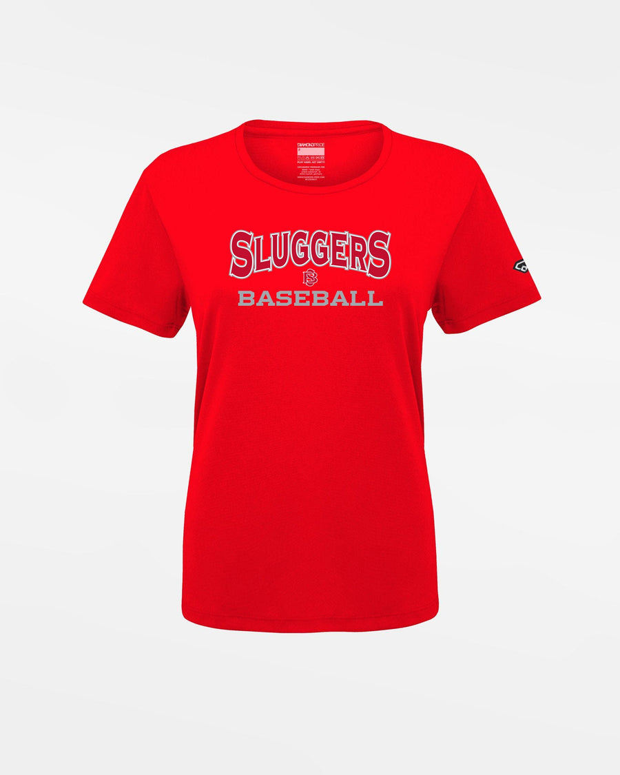 Diamond Pride Ladies Basic Functional T-Shirt, "Berlin Sluggers“, Baseball, rot-DIAMOND PRIDE