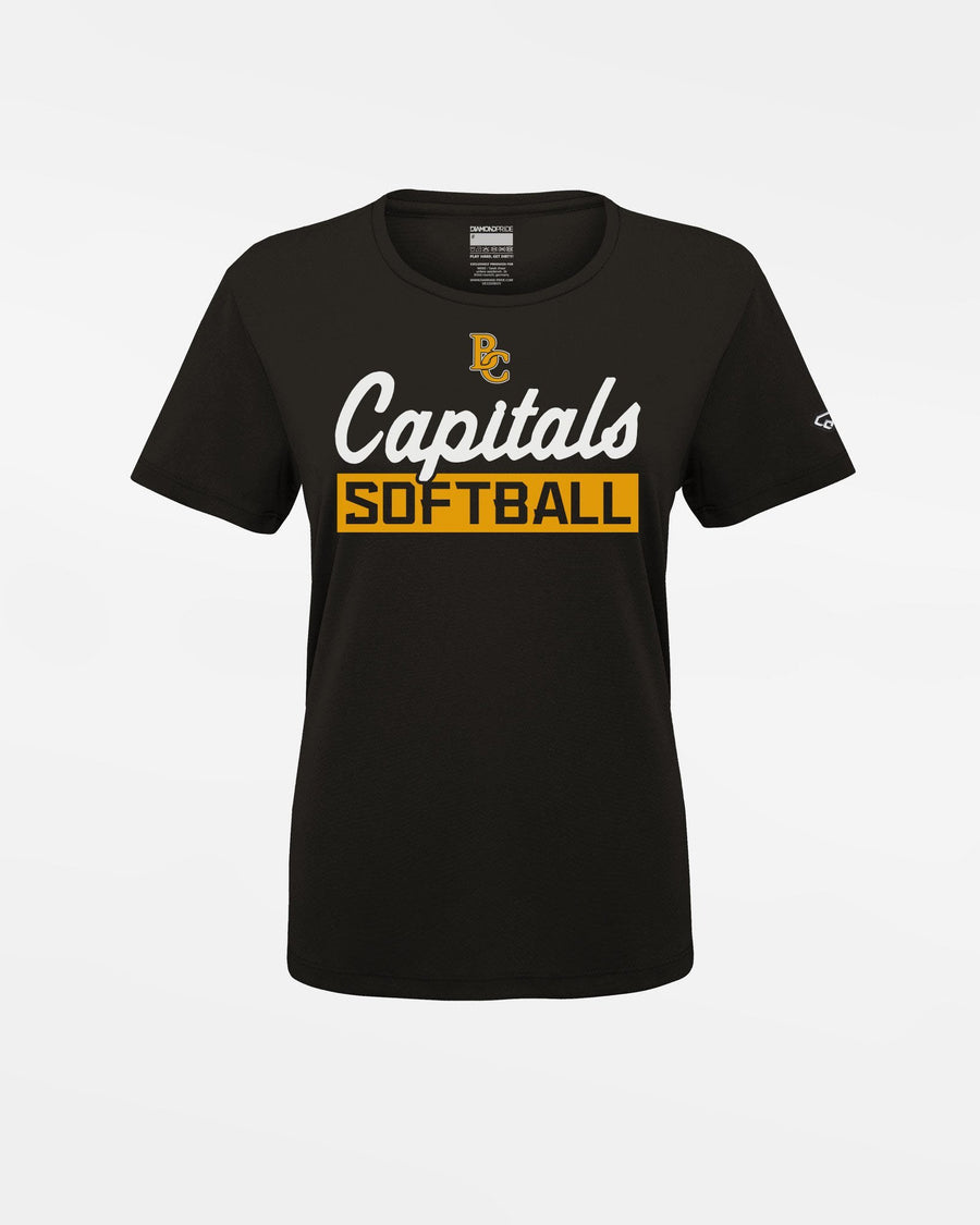 Diamond Pride Ladies Basic Functional T-Shirt "Bonn Capitals", Softball, schwarz-DIAMOND PRIDE