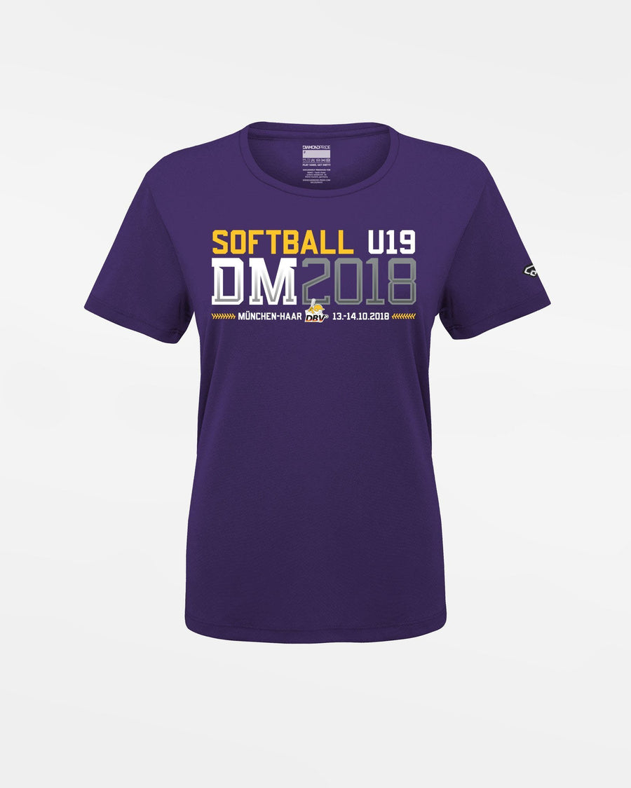 Diamond Pride Ladies Basic Functional T-Shirt "DM 2018 Softball U19 München-Haar", purple-DIAMOND PRIDE