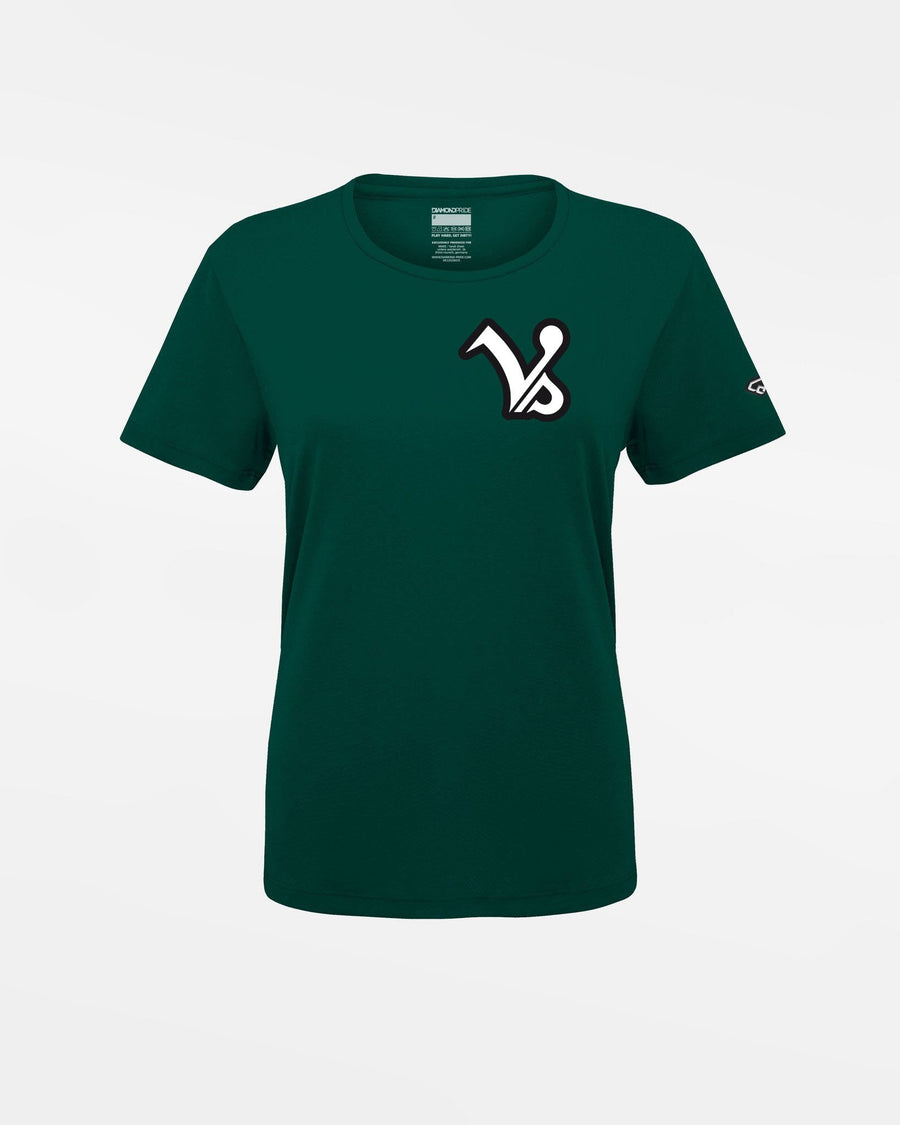 Diamond Pride Ladies Basic Functional T-Shirt "Kufstein Vikings", dunkelgrün-DIAMOND PRIDE