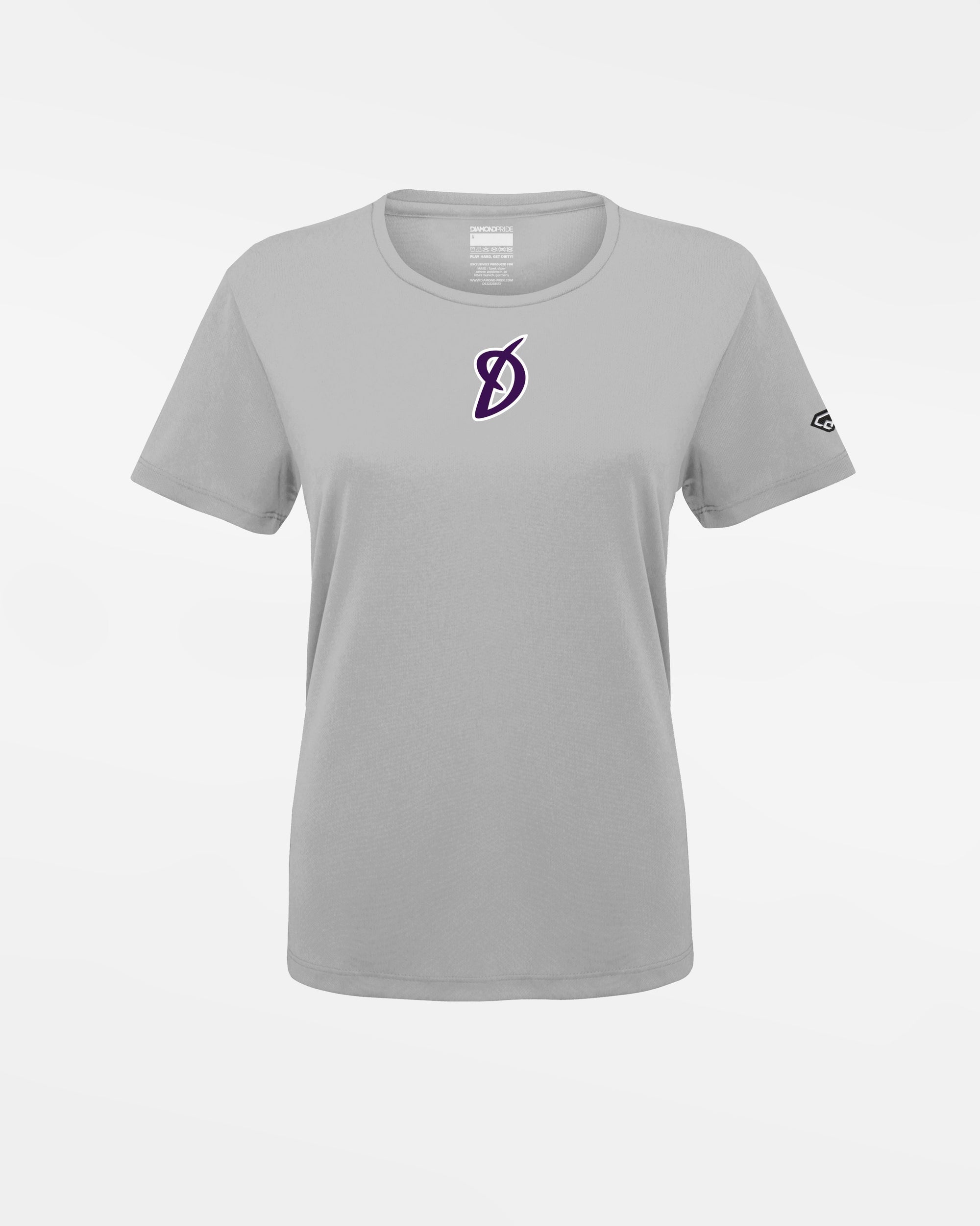 Diamond Pride Ladies Basic Functional T-Shirt "Munich-Haar Disciples", grau-DIAMOND PRIDE