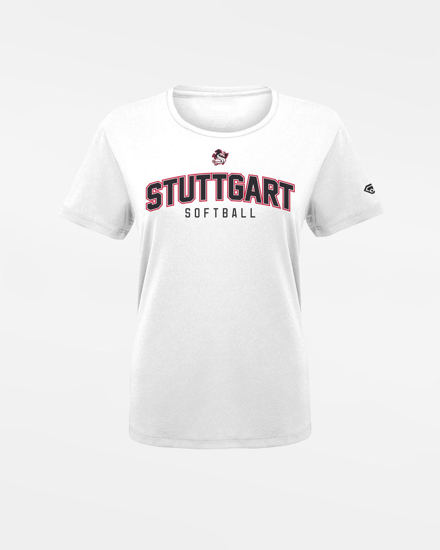 Diamond Pride Ladies Basic Functional T-Shirt "Stuttgart Reds", City Softball, weiss-DIAMOND PRIDE