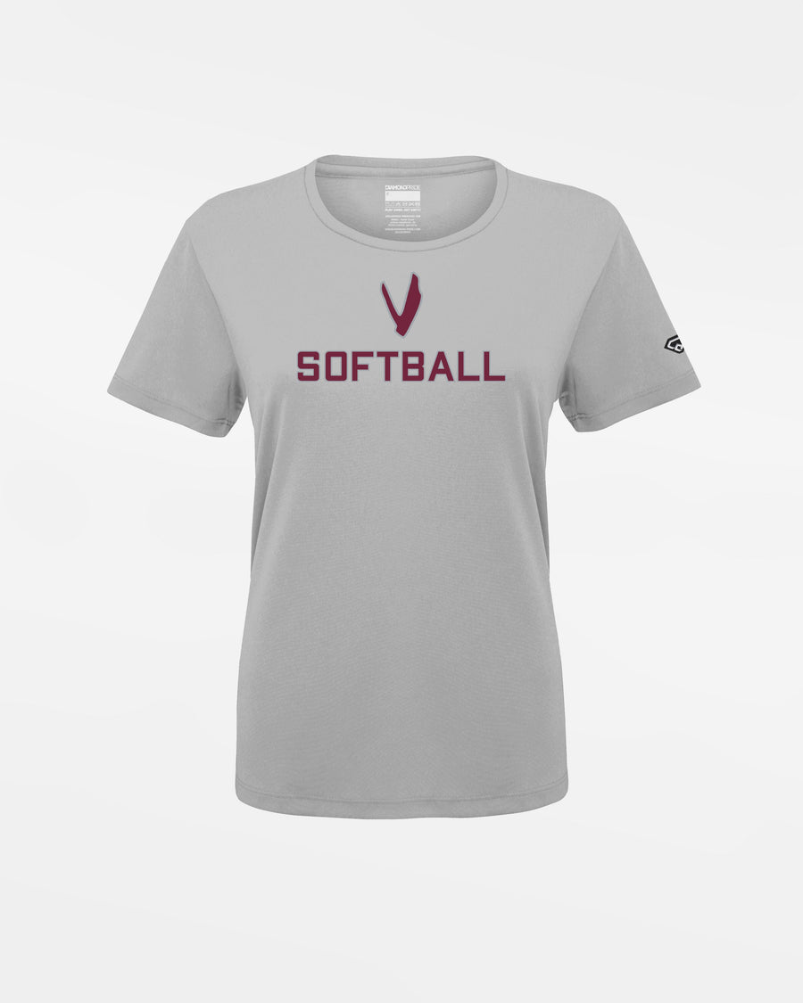 Diamond Pride Ladies Basic Functional T-Shirt "Wesseling Vermins", V & Softball, grau-DIAMOND PRIDE