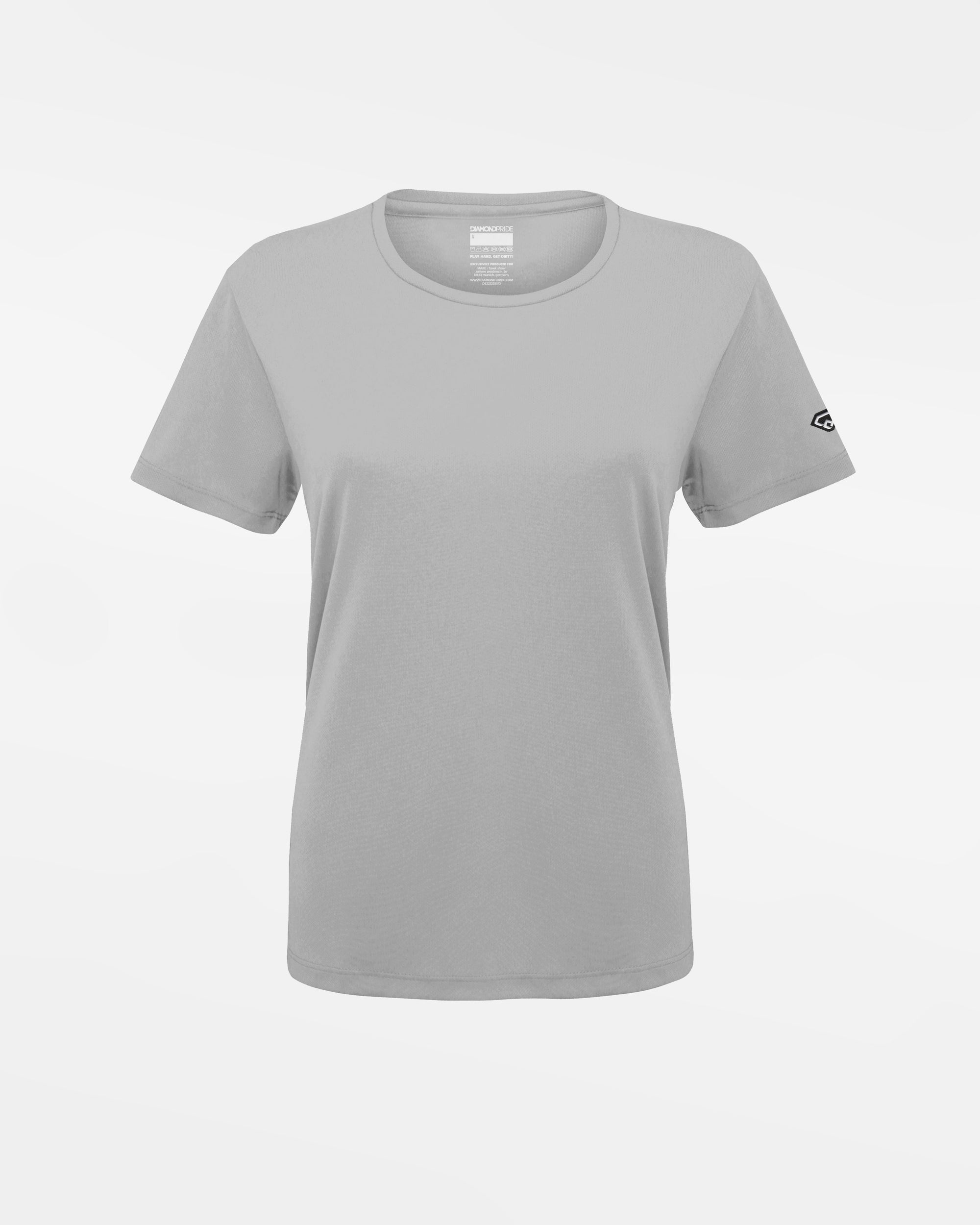 Diamond Pride Ladies Basic Functional T-Shirt, grau-DIAMOND PRIDE