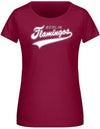 Diamond Pride Ladies Premium Light T-Shirt, "Berlin Flamingos“, Berlin Flamingos, weinrot-DIAMOND PRIDE