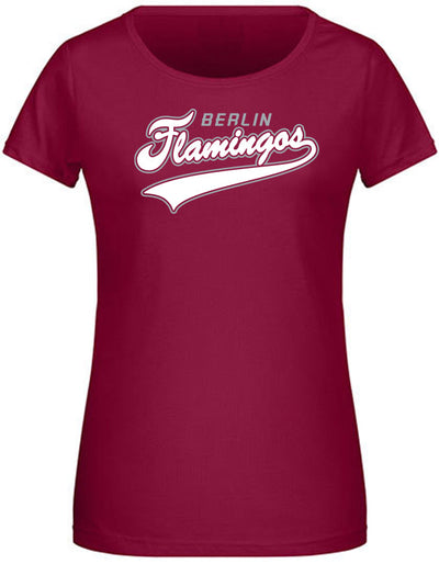 Diamond Pride Ladies Premium Light T-Shirt, "Berlin Flamingos", Berlin Flamingos, weinrot-DIAMOND PRIDE