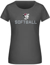 Diamond Pride Ladies Premium Light T-Shirt "Berlin Flamingos", Bird & Softball, schwarz-DIAMOND PRIDE