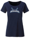Diamond Pride Ladies Premium Light T-Shirt, "Kiel Seahawks", Eyes & Seahawks, navy blau-DIAMOND PRIDE