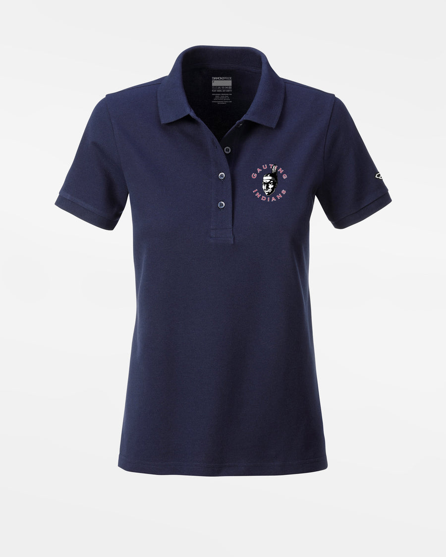 Diamond Pride Ladies Premium Polo-Shirt "Gauting Indians", Crest, navy blau-DIAMOND PRIDE