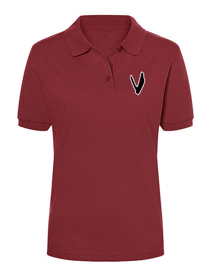 Diamond Pride Ladies Premium Polo-Shirt "Wesseling Vermins", maroon-rot-DIAMOND PRIDE