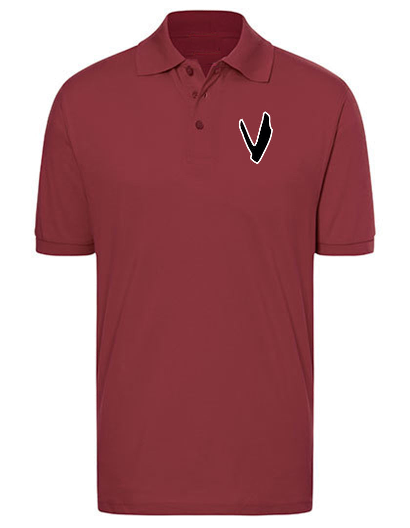 Diamond Pride Premium Polo-Shirt "Wesseling Vermins", maroon-rot-DIAMOND PRIDE