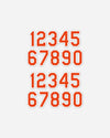Diamond Pride Stickerset Spielernummern für Helm, orange-weiss-DIAMOND PRIDE