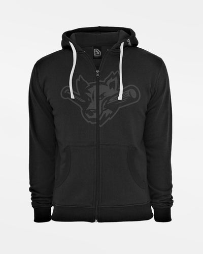 Diamond Pride Zip-Hoodie "Laufer Wölfe", All-Black Wolf, schwarz-DIAMOND PRIDE