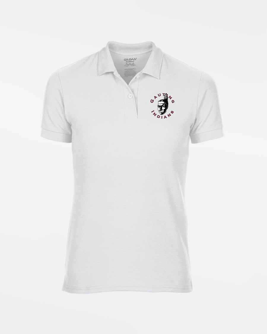 Gildan Ladies DryBlend Polo-Shirt "Gauting Indians", Crest, weiss-DIAMOND PRIDE