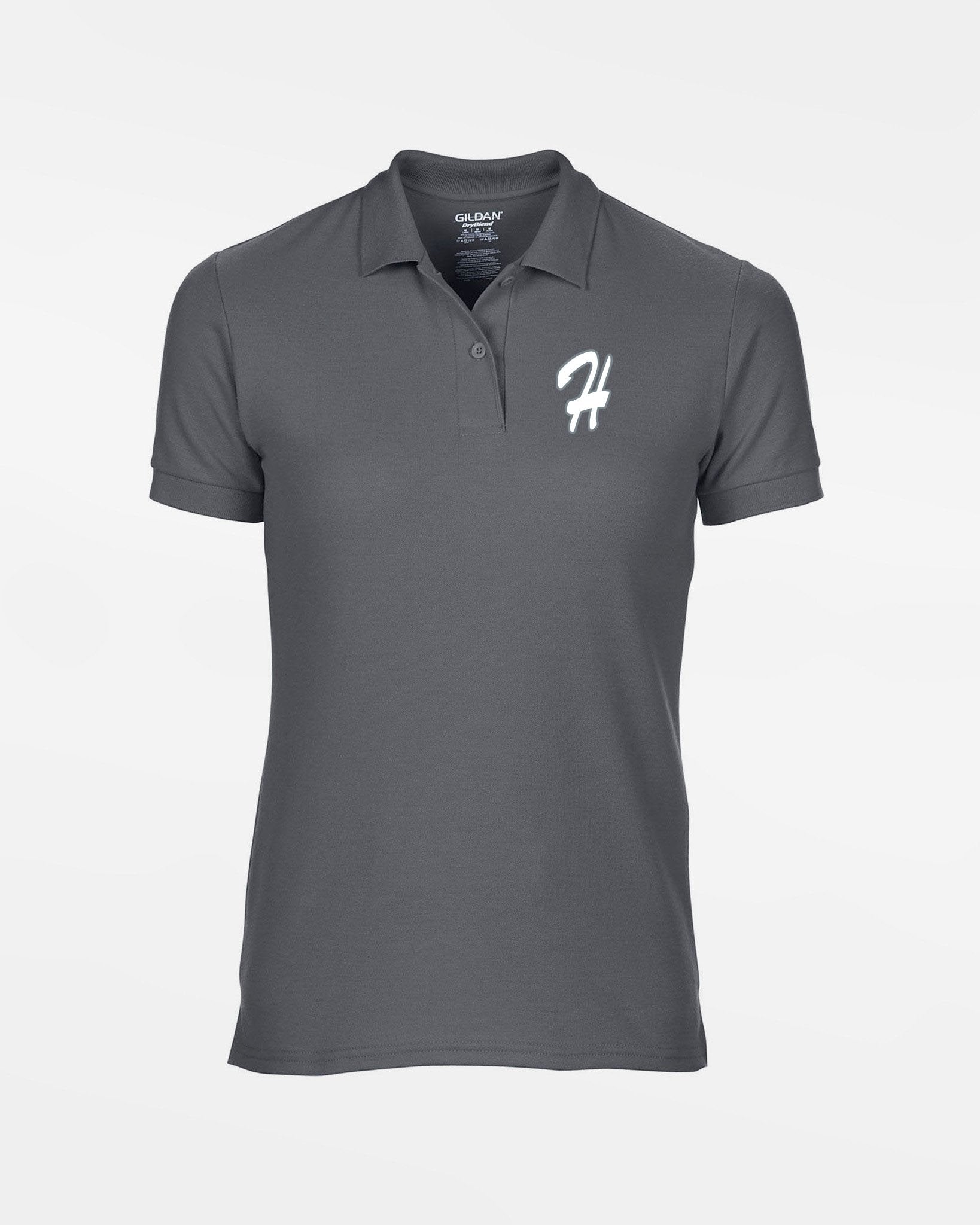 Gildan Ladies DryBlend Polo-Shirt "Gramastetten Highlanders", dunkelgrau-DIAMOND PRIDE