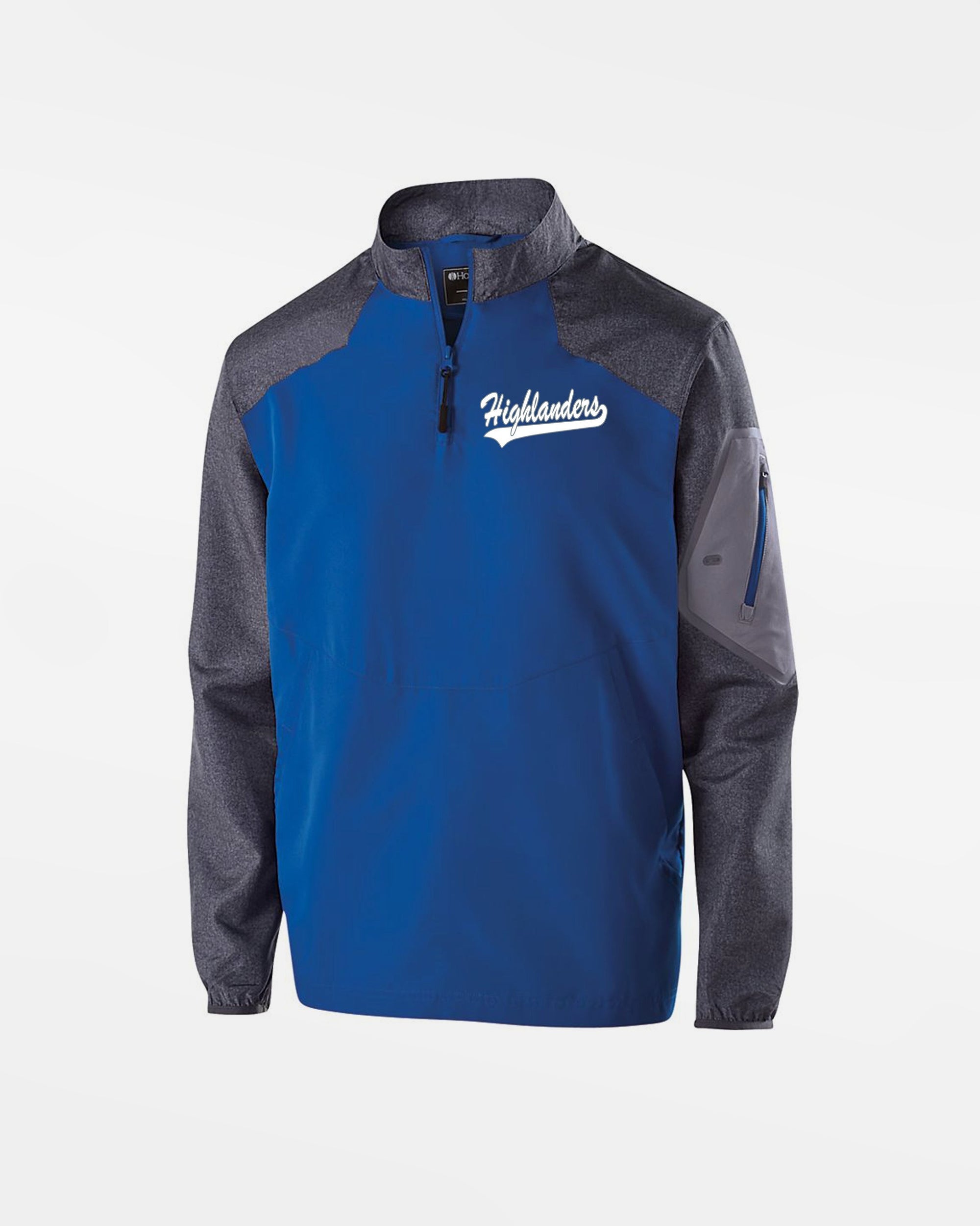 Holloway Kids Raider Warmup Longsleeve Pullover "Gramastetten Highlanders", royal blau-grau-DIAMOND PRIDE