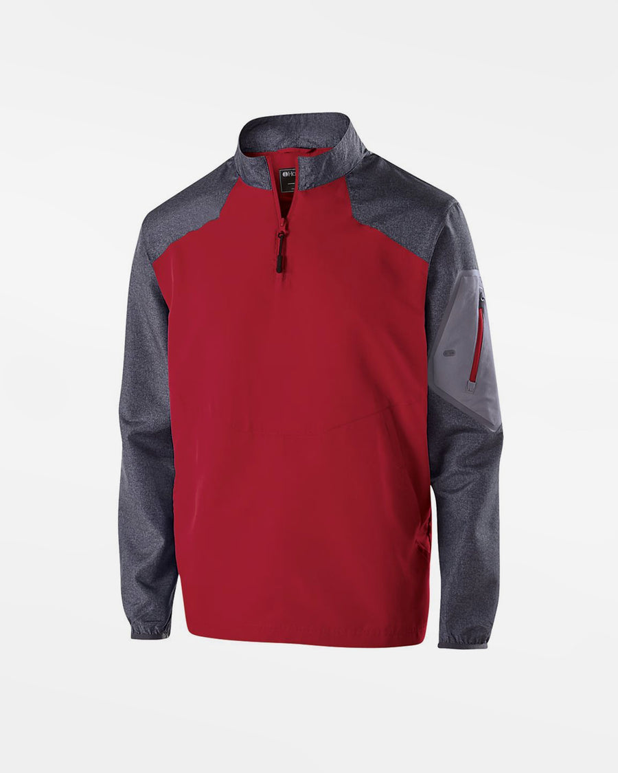 Holloway Kids Raider Warmup Longsleeve Pullover, rot-grau-DIAMOND PRIDE