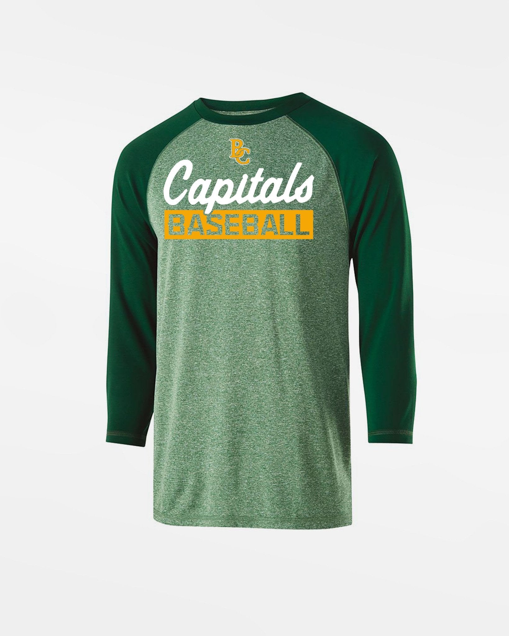 Holloway Kids Typhoon 3/4 Sleeve Functional Shirt "Bonn Capitals", Baseball, dunkelgrün-DIAMOND PRIDE
