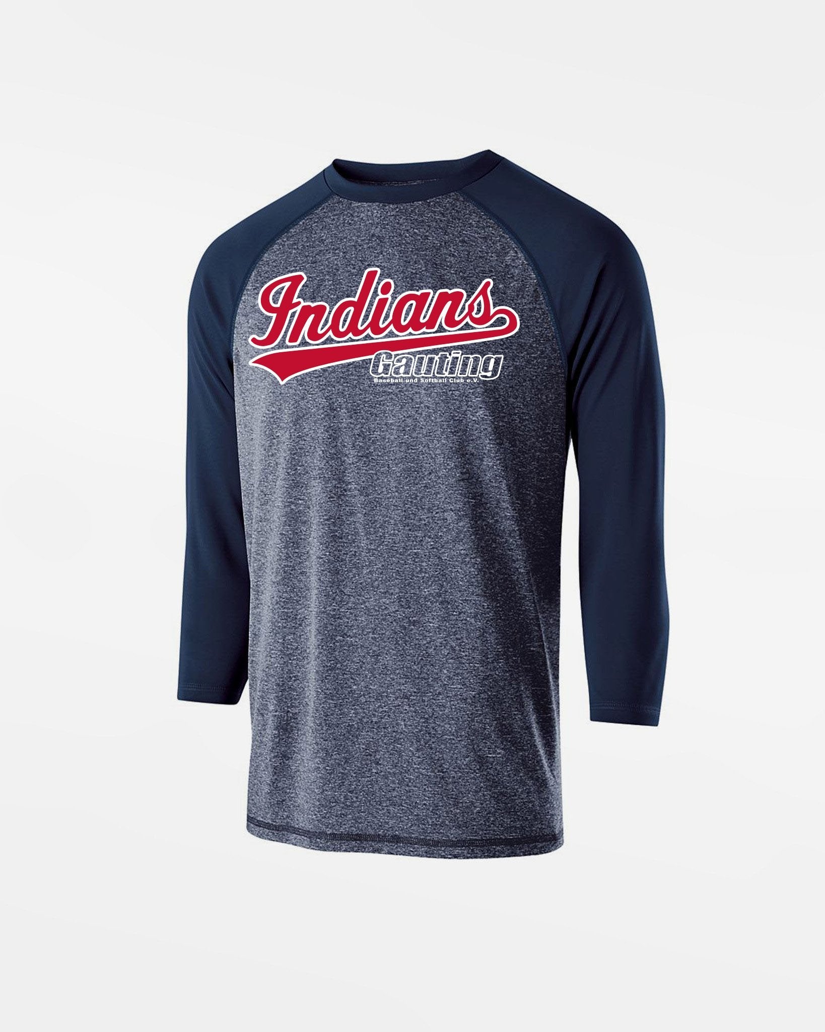 Holloway Kids Typhoon 3/4 Sleeve Functional Shirt "Gauting Indians", Script, navy blau-DIAMOND PRIDE