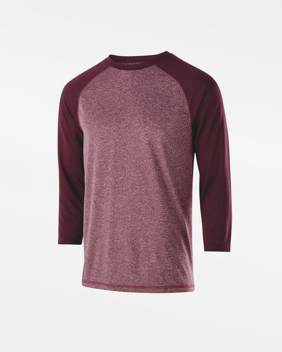 Holloway Kids Typhoon 3/4 Sleeve Functional Shirt, maroon-rot-DIAMOND PRIDE