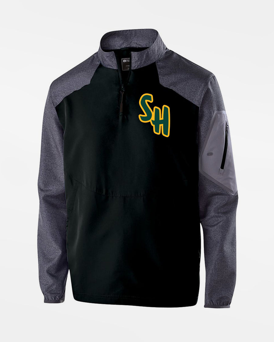 Holloway Raider Warmup Longsleeve Pullover "Saarlouis Hornets", SH, schwarz - grau-DIAMOND PRIDE