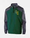 Holloway Raider Warmup Longsleeve Pullover "Saarlouis Hornets", dunkelgrün-grau-DIAMOND PRIDE