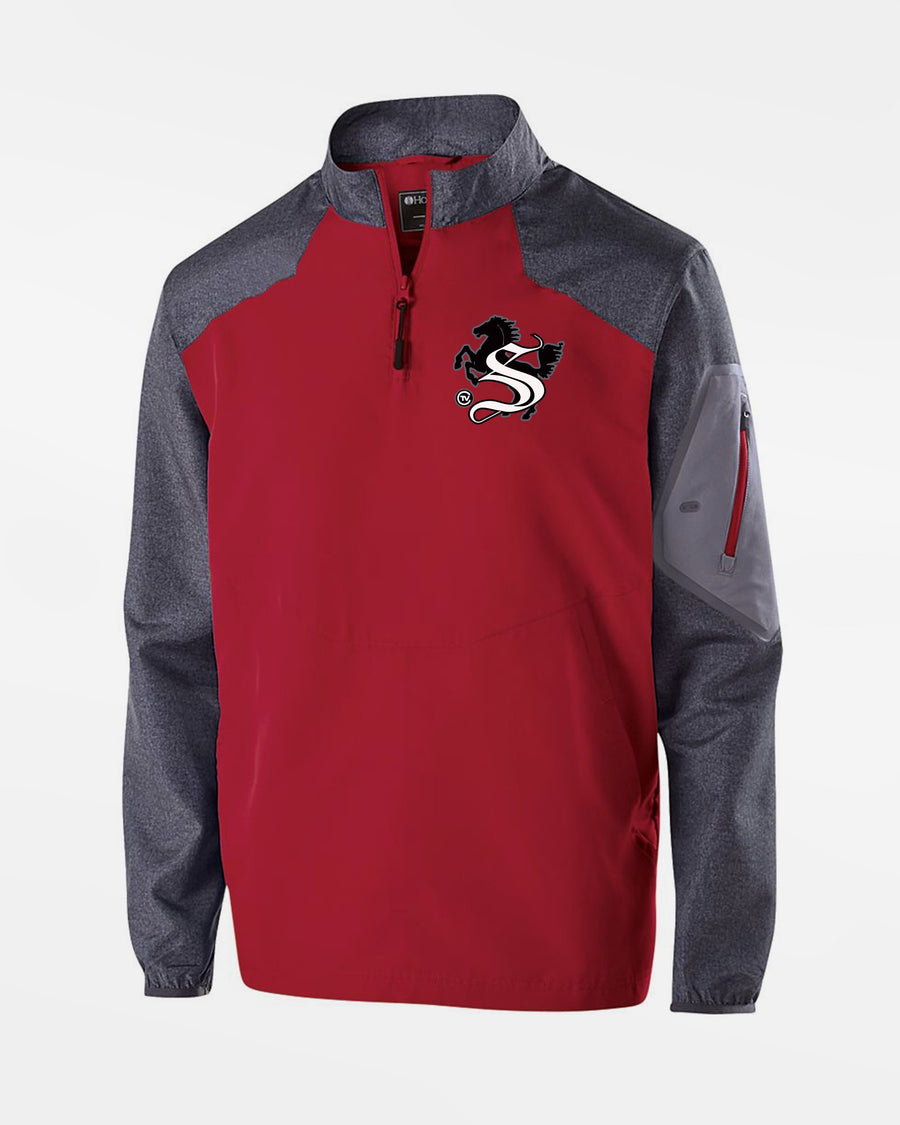 Holloway Raider Warmup Longsleeve Pullover "Stuttgart Reds", rot-grau-DIAMOND PRIDE