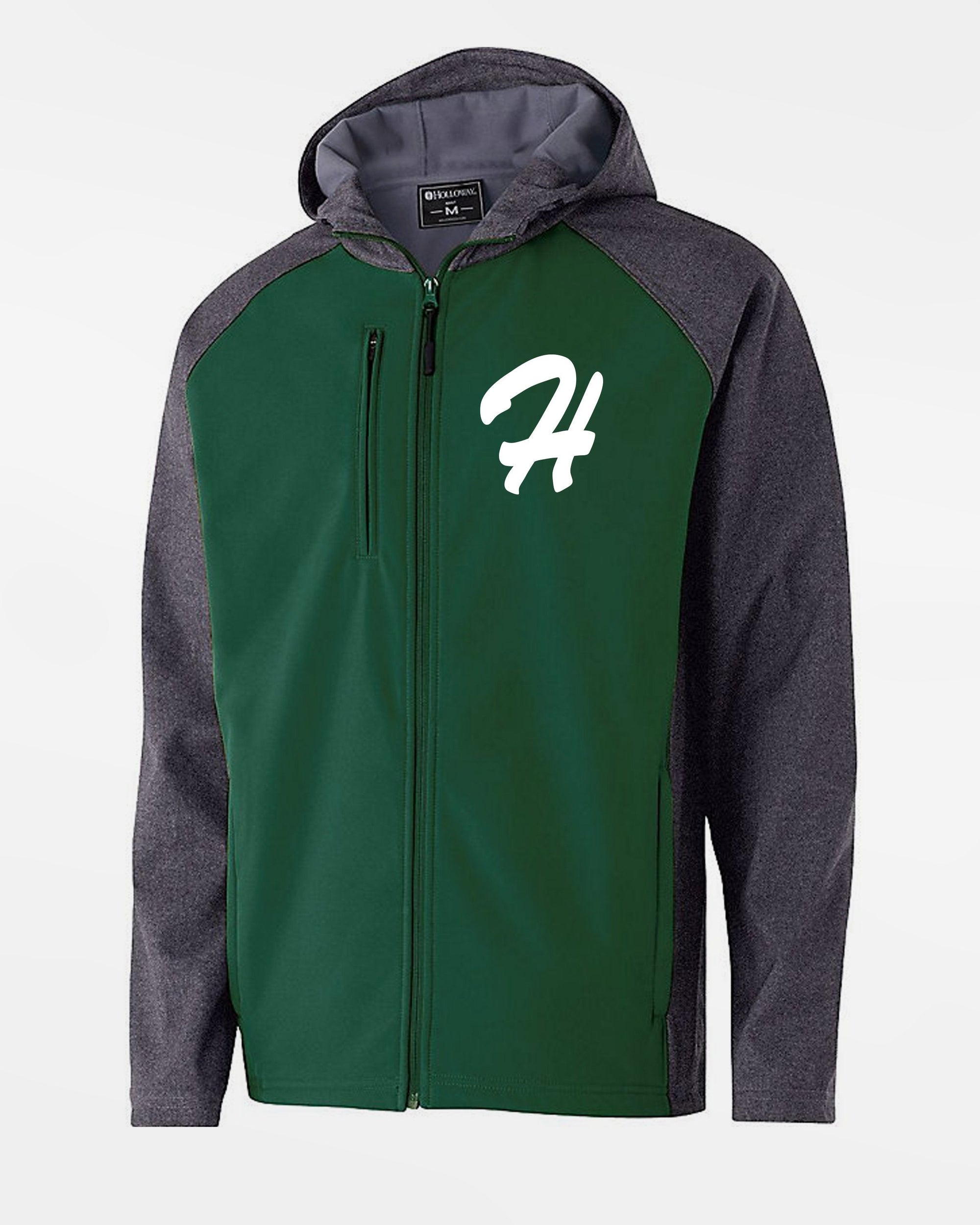 Holloway Raider Warmup Softshell Jacket "Herrenberg Wanderers", H, dunkelgrün-grau-DIAMOND PRIDE