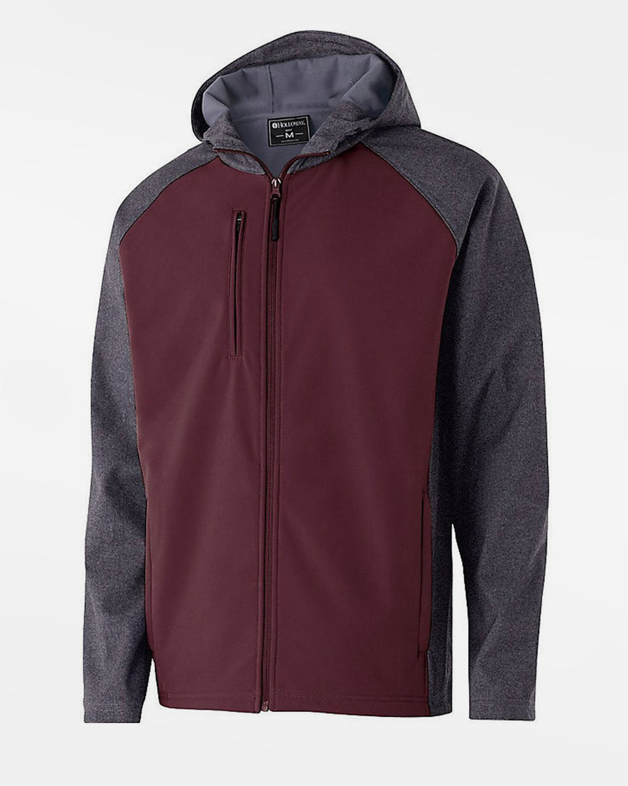 Holloway Raider Warmup Softshell Jacket, maroon rot-grau-DIAMOND PRIDE