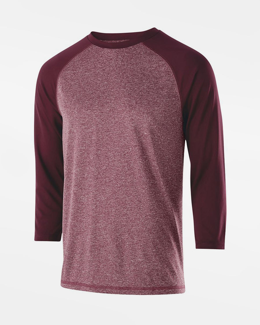 Holloway Typhoon 3/4 Sleeve Functional Shirt, maroon-rot-DIAMOND PRIDE