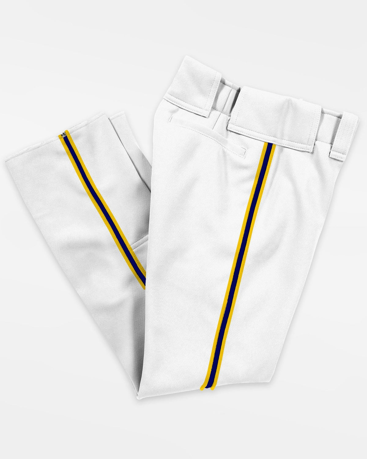 Jersey53 Baseball Pant "Caribes" Open Leg, Weiss/Navy Blau-Gelb