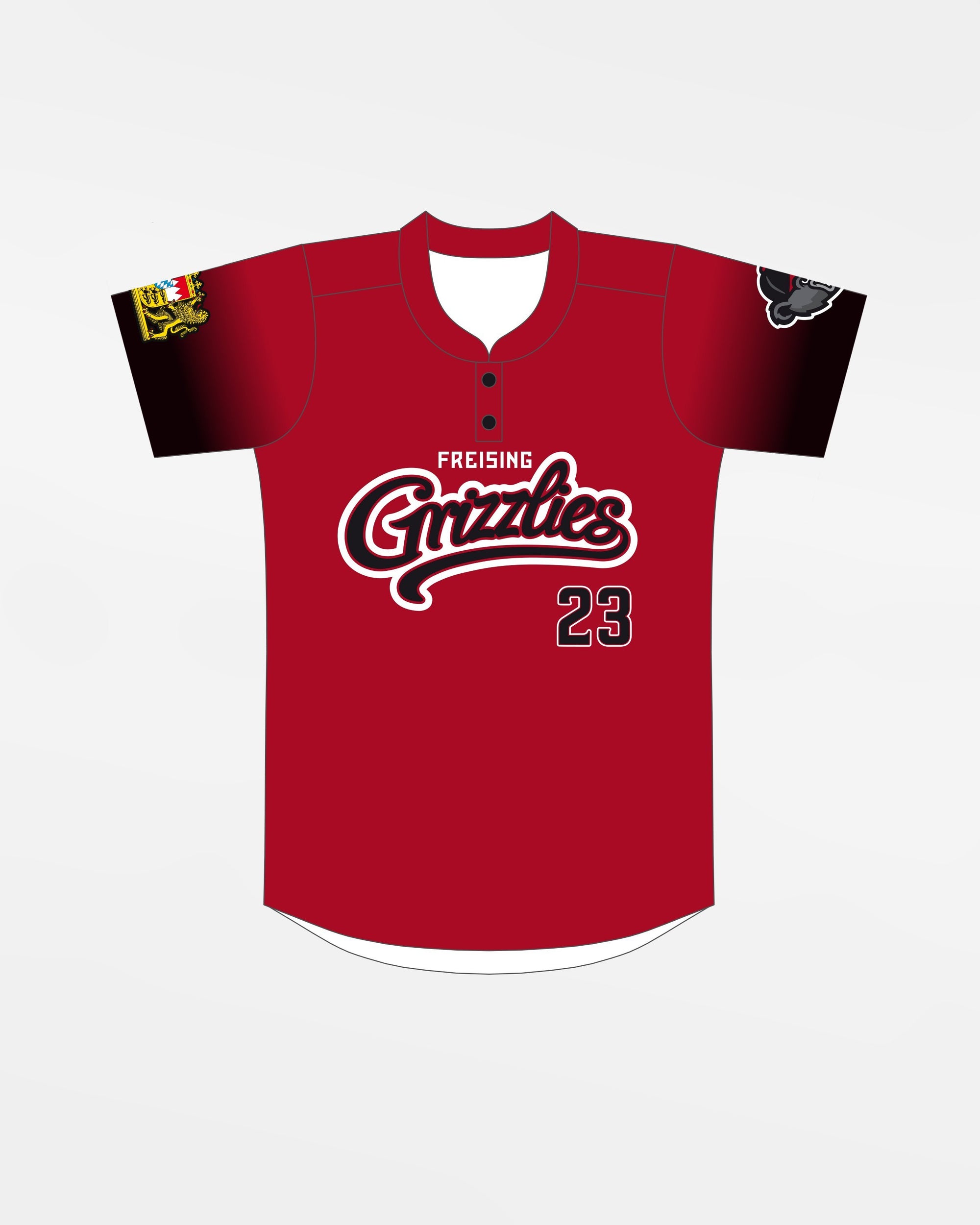Jersey53 Game Jersey "Freising Grizzlies BBQ PREMIUM" Damen, rot-DIAMOND PRIDE