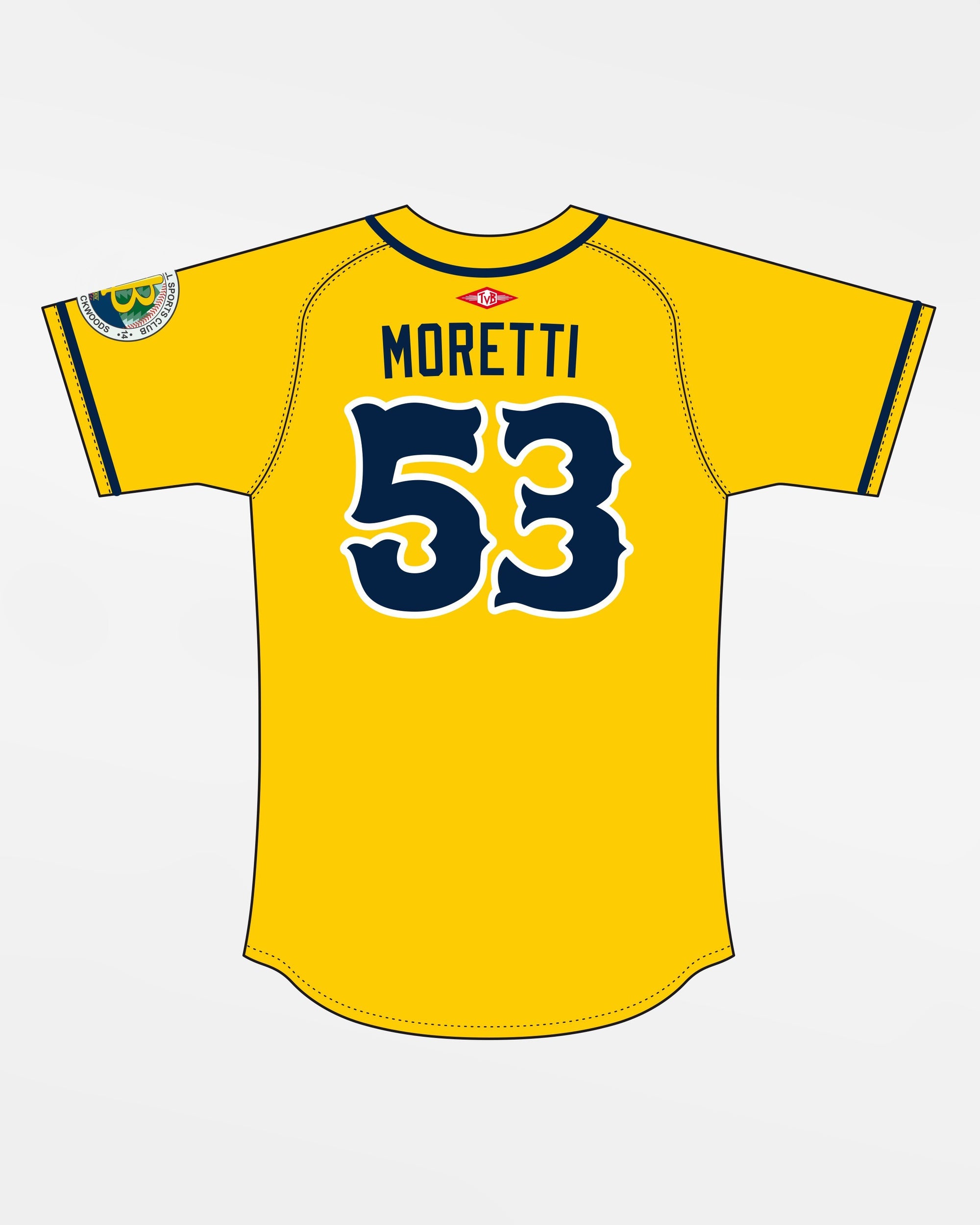Jersey53 Official Game Jersey "Bühl Blackwoods" BUDGET ALTERNATE, gelb-DIAMOND PRIDE