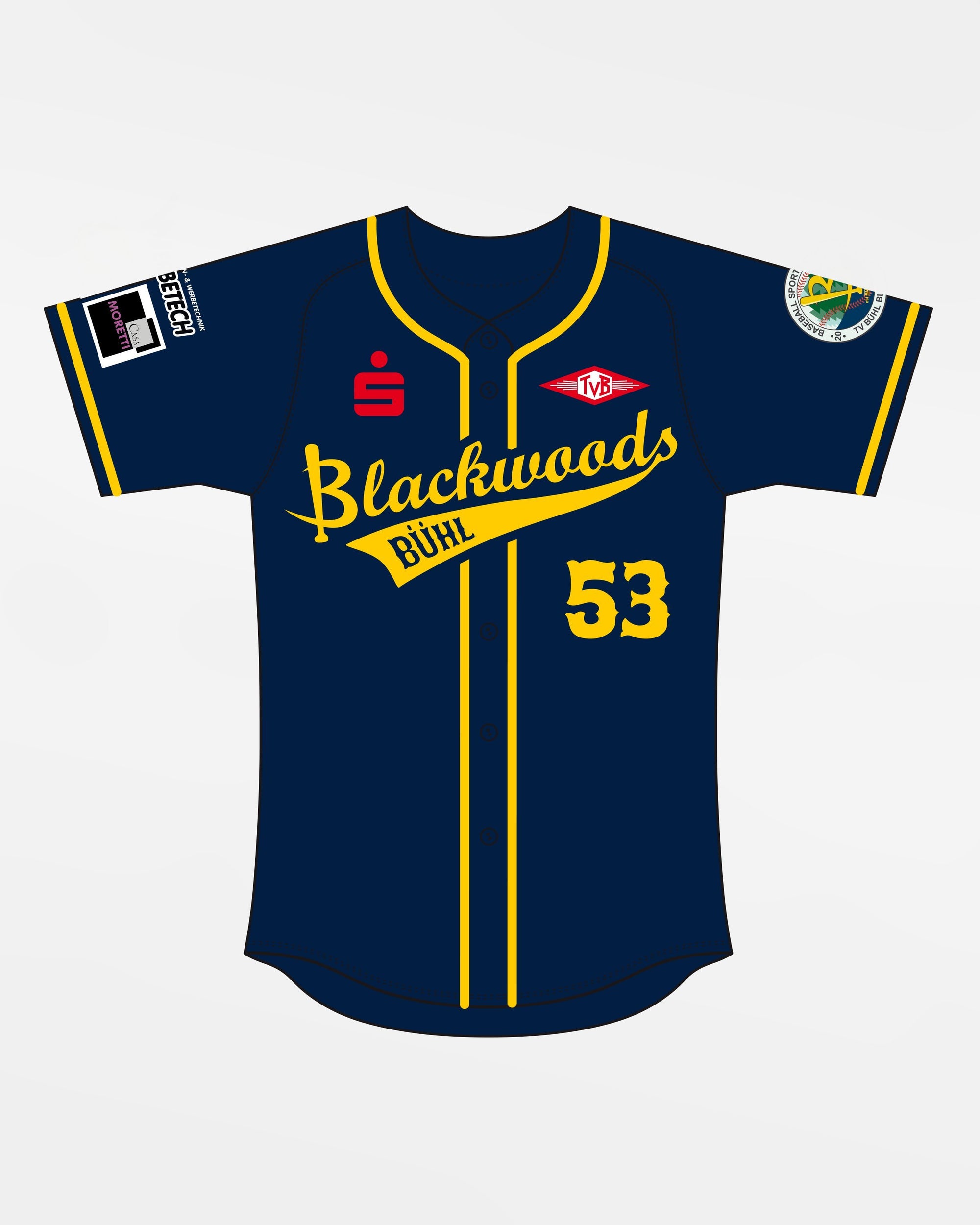 Jersey53 Official Game Jersey "Bühl Blackwoods" YOUTH, navy blau-DIAMOND PRIDE