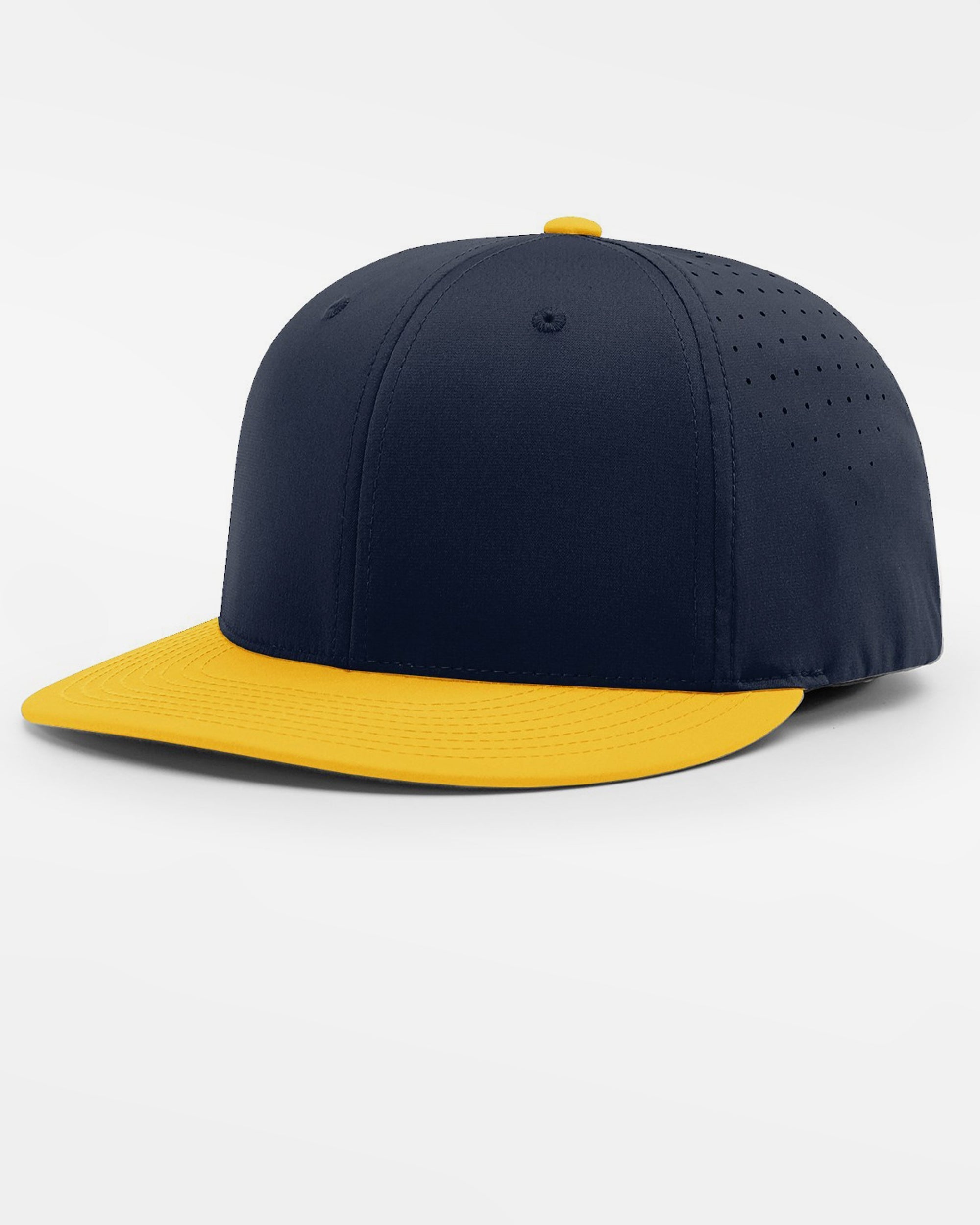 Pacific Perforated F3 Performance Flexfit Cap, navy blau - gelb-DIAMOND PRIDE