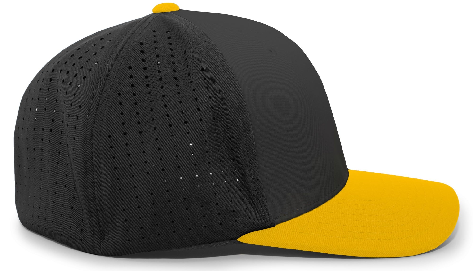Pacific Perforated F3 Performance Flexfit "Disciples" Cap, schwarz - gelb-DIAMOND PRIDE