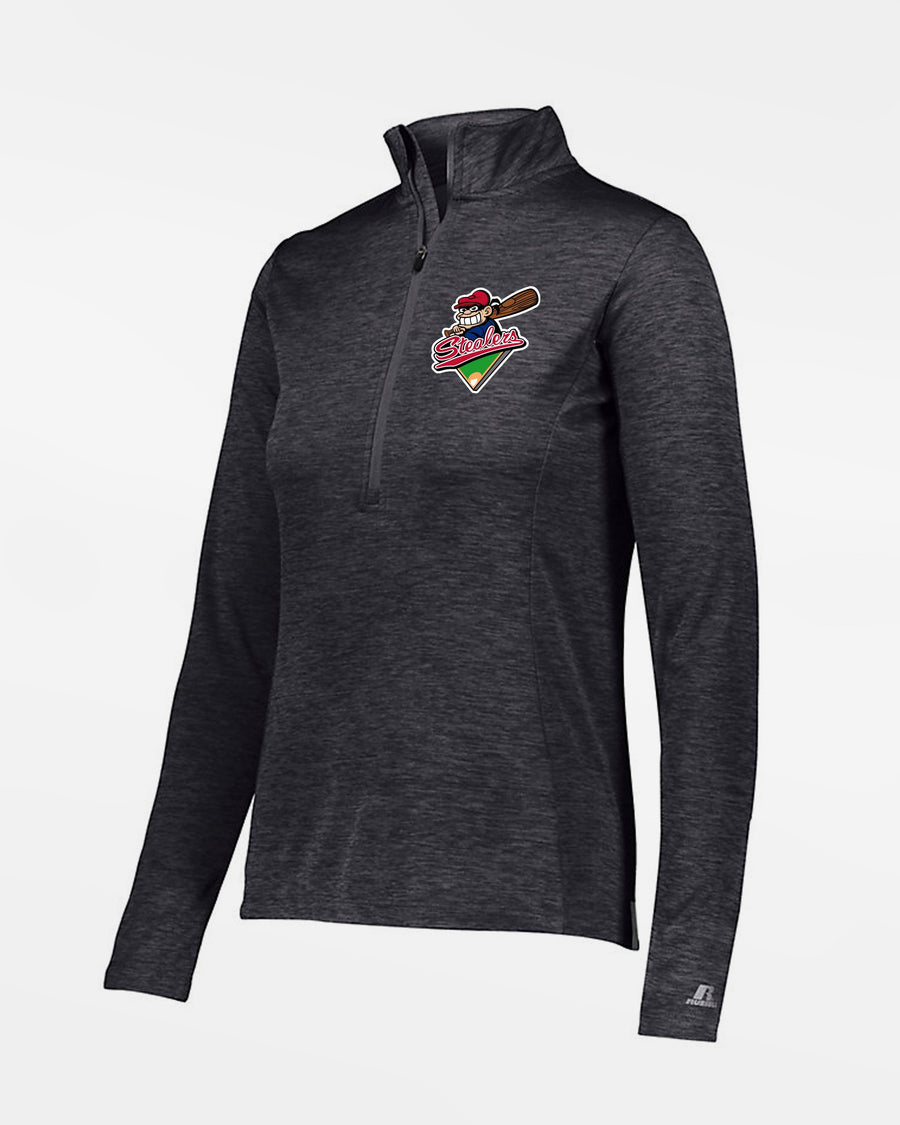 Russell Athletic Dri-Power Ladies Lightweight 1/4-Zip Pullover "Hamburg Stealers", heather dunkelgrau-DIAMOND PRIDE