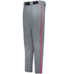 Russell Athletic Kids Piped Baseball Pant "Open Bottom", Grau/Rot-DIAMOND PRIDE