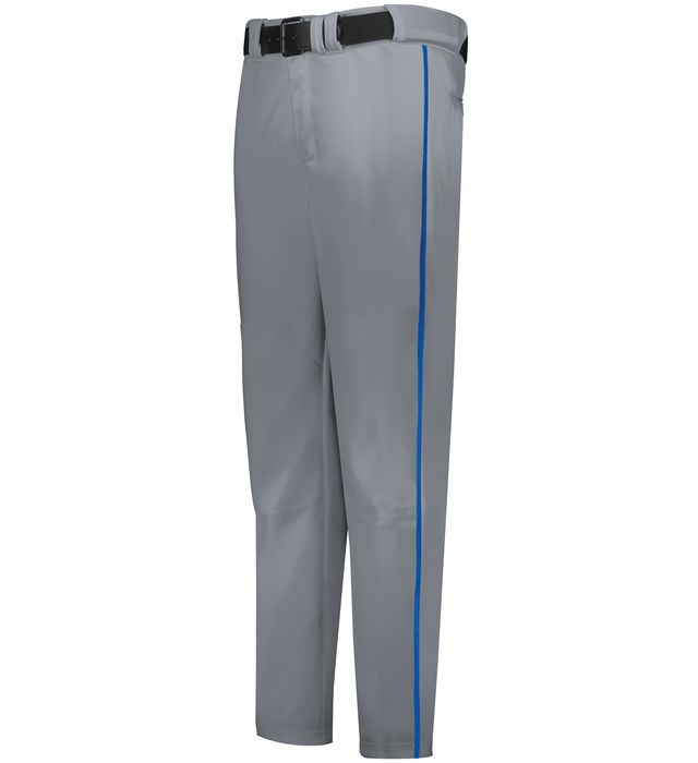 Russell Athletic Kids Piped Baseball Pant "Open Bottom", Grau/Royal Blau-DIAMOND PRIDE