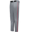 Russell Athletic Piped Baseball Pant "Open Bottom", Grau/Rot-DIAMOND PRIDE