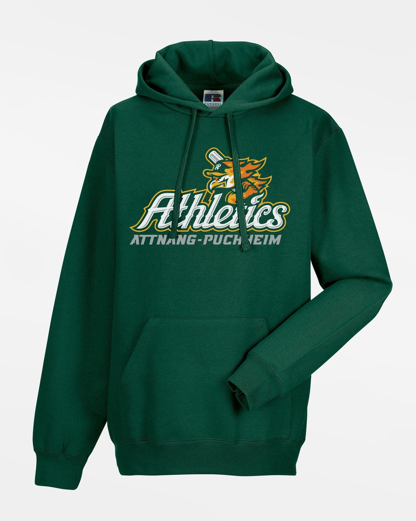 Russell Basic Hoodie "Attnang Athletics", Primary Logo, dunkelgrün-DIAMOND PRIDE