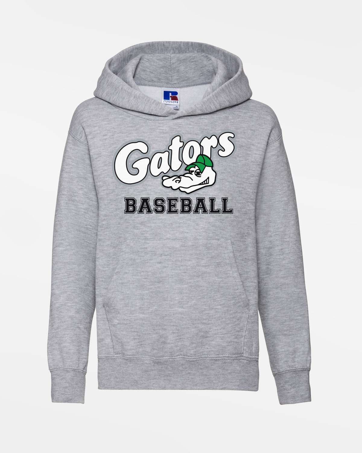 Russell Kids Basic Hoodie "Augsburg Gators", Baseball, heather grau