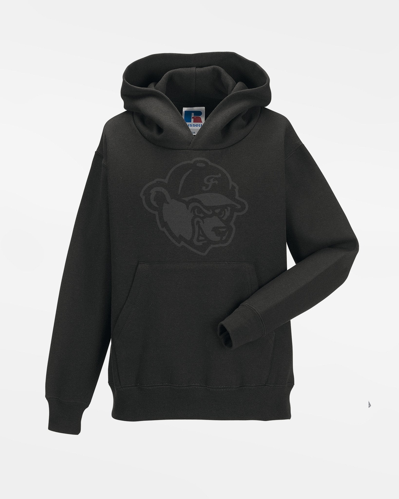 Russell Kids Basic Hoodie "Freising Grizzlies", All Black Bear, schwarz-DIAMOND PRIDE