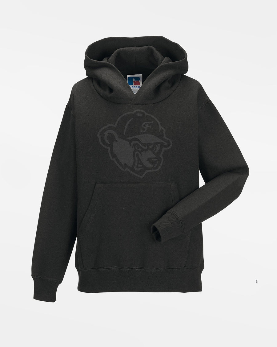 Russell Kids Basic Hoodie "Freising Grizzlies", All Black Bear, schwarz-DIAMOND PRIDE
