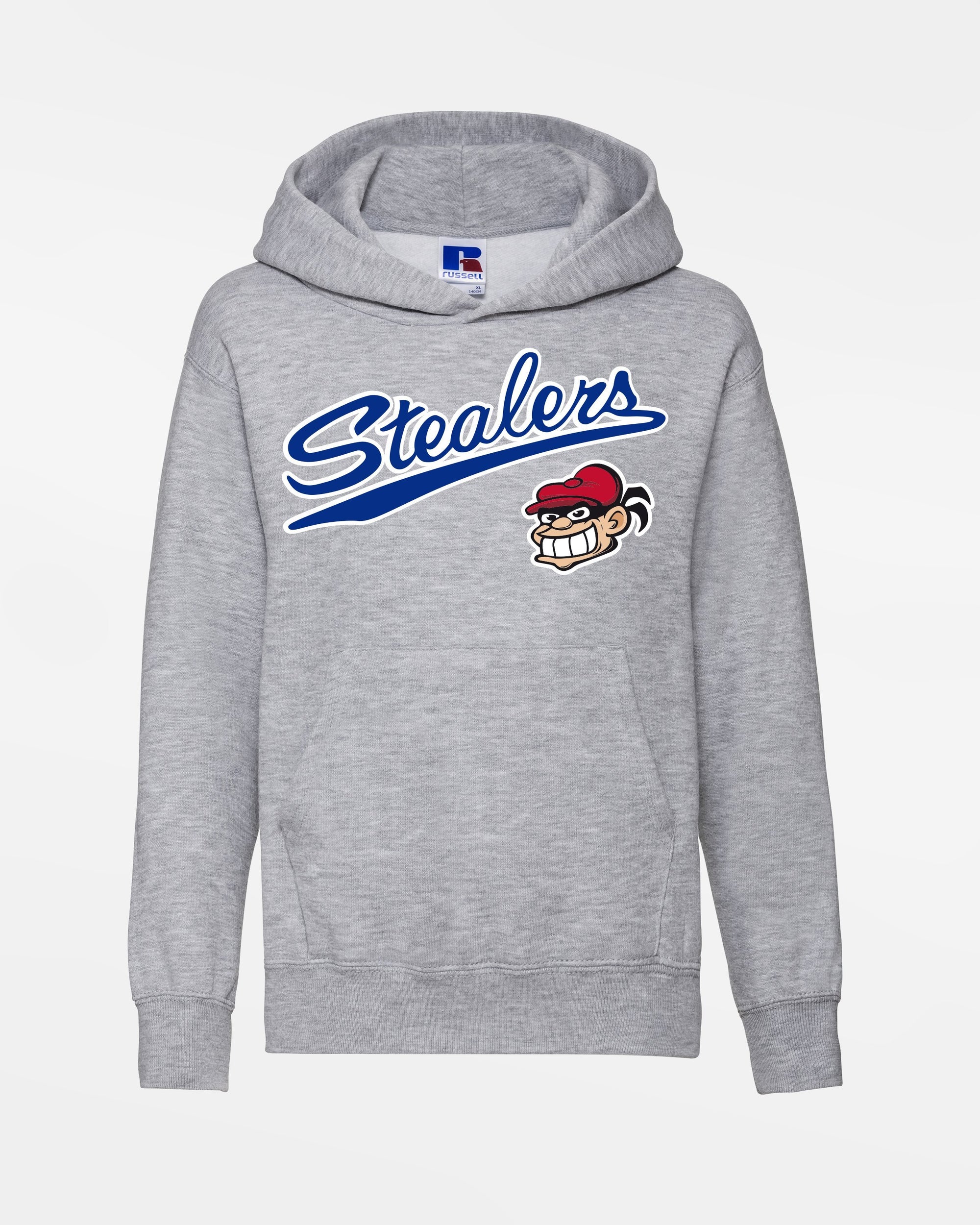 Russell Kids Basic Hoodie "Hamburg Stealers", Script & Head, heather grau-DIAMOND PRIDE