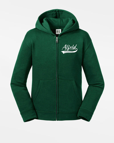 Russell Kids Premium Heavy Zip-Hoodie "Alfeld Greenhorns" , dunkelgrün-DIAMOND PRIDE