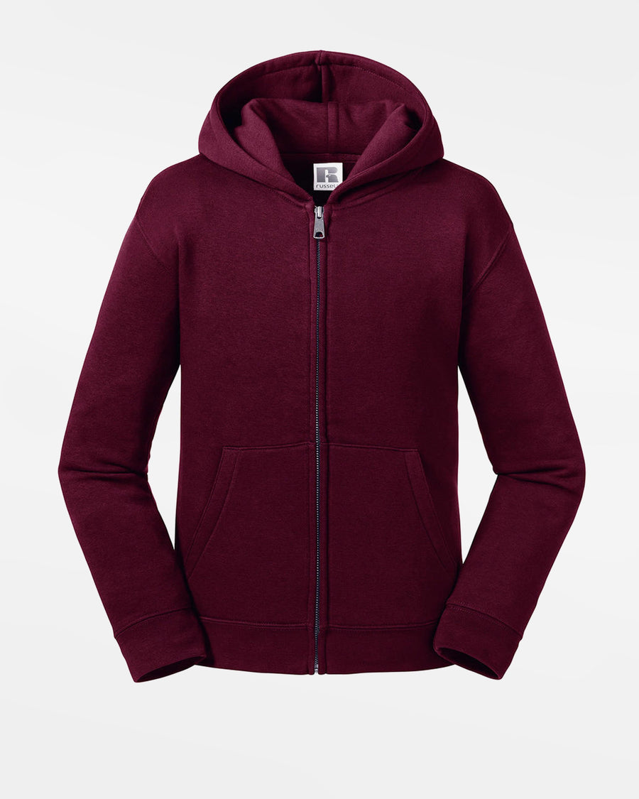 Russell Kids Premium Heavy Zip-Hoodie, maroon rot-DIAMOND PRIDE